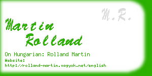 martin rolland business card